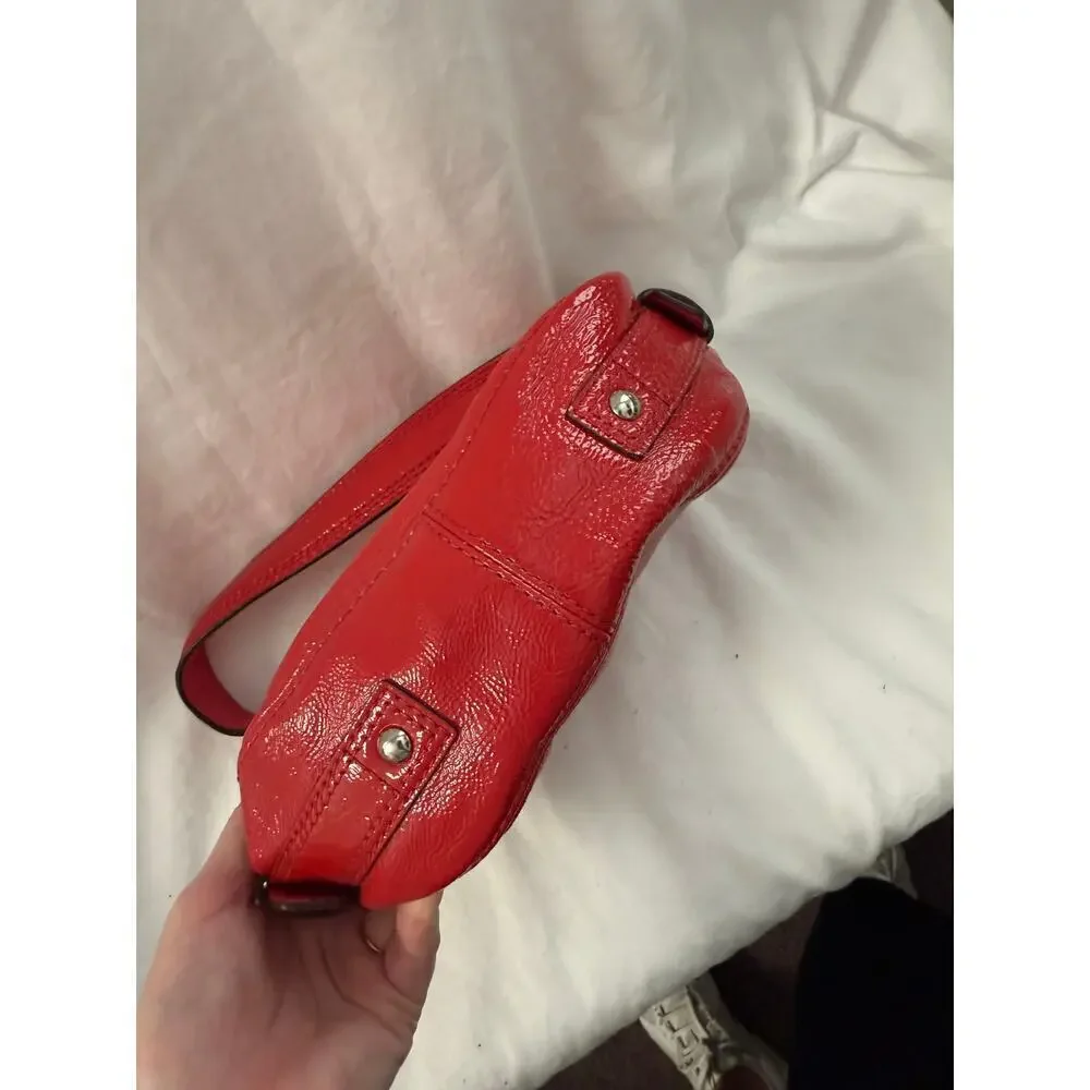 Coach Red Patent Leather Shoulder Bag GS